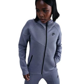 Nike Womens NSW Tech Fleece WR Full-Zip Hoodie - Black/World Indigo Size XS