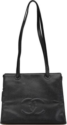 Chanel Pre-owned Tote Bags, female, Black, Size: ONE SIZE Pre-owned Caviar Leather Tote Bag