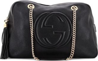 Gucci Soho Chain Zip Leather Medium shoulder bag - Zwart