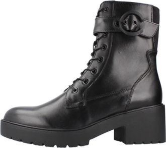 Regarde le ciel Paloma Lace-up Boots - Dames - Veterlaarzen - Zwart - 38 EU - Leer - Schoenen