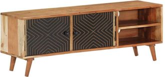 vidaXL Vidaxl - Mueble de tv madera maciza de acacia 112x30x40 cm