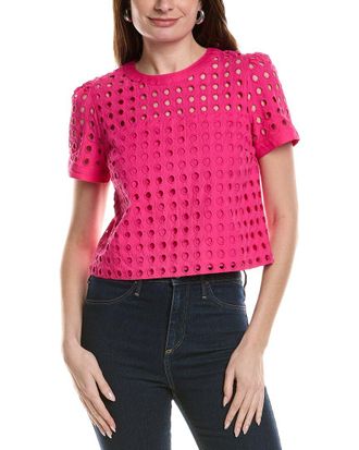 CeCe by Cynthia Steffe Cece Circle Eyelet Top