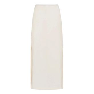 Seventy Maxi Skirts, female, Beige, Size: XS Slit-detail Maxi Skirt
