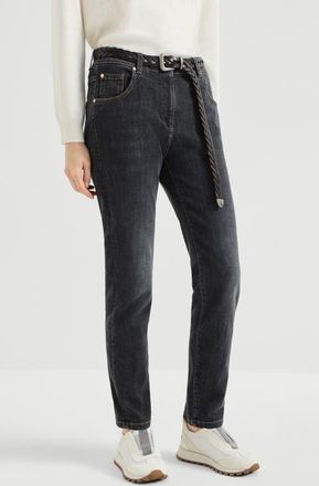 Brunello Cucinelli Slim trousers in Dark Grey at Nordstrom, Size 44 It