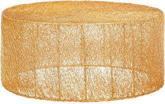 Premier Housewares Interiors by Premier Gold Finish Iron Coffee Table, Nest Effect Cocktail Table with Circular Iron Frame, Unique Console Table