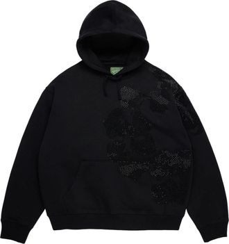 Denim Tears Biggie Rhinestone Cotton Wreath Hoodie Black SS26THD14312434