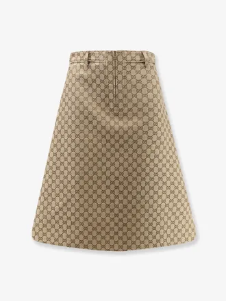 Gucci Gonna in tessuto di tela di cotone GG - GUCCI - gender_Woman