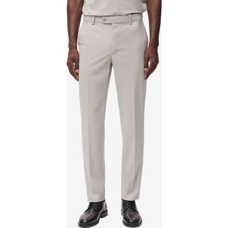 Mango Zurich Thermolite Slim Fit Suit Pants in Beige at Nordstrom, Size 31