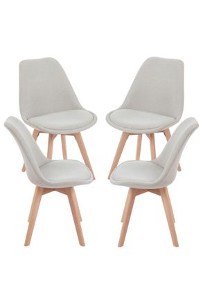 Regalos Miguel Regalos Miguel - Packs Sillas Comedor - Pack 4 Sillas Synk Tela - Beige