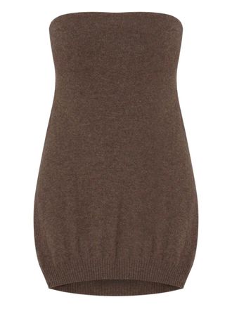 Moschino knitted bandeau tank top - Brown