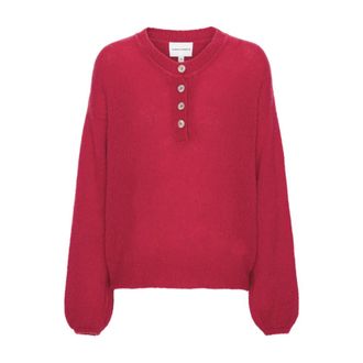 Americandreams Zelma Pullover - Dames - Ronde hals truien - Rood - M - Wol - Truien & Vesten