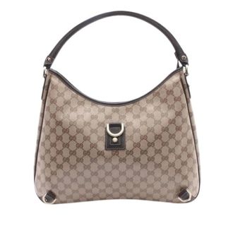 Gucci Pre-owned Abbey D-Ring Schoudertas - Dames - Pre-owned - Beige - Maat: ONE Size Leer