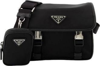 Prada Cross Body Bags, male, Black, Size: ONE SIZE Re-Nylon Crossbody Bag