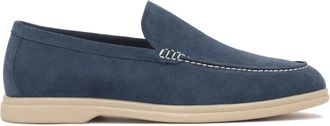 Kazar Blauwe instappers herenschoenen - Heren - Loafers - Blauw - 45 EU - Su&egrave;de - Schoenen