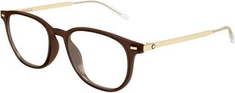 Montblanc Mb 0448Oa 004 Optisch montuur - Heren - Brillen - Bruin - 53 MM - Accessoires