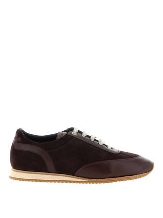 Agnona Brown Suede Runner Sneakers