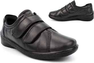 Generic Womens Real Leather Shoes Womens Comfort Shoes Size 5 Lightweight Shoe Size 3 Casual Shoe Leather Upper Comfort Touch Fastening Lightweight Sizes 3-8 