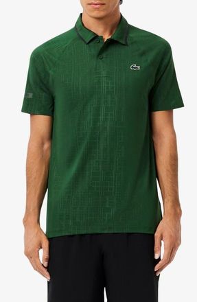 Lacoste Tennis Performance Slim Fit Polo in Green at Nordstrom, Size 9