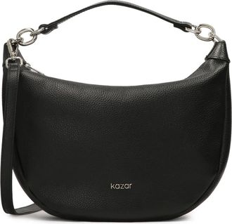 Kazar Zwarte ronde leren handtas - Dames - Handtassen - Zwart - ONE Size - Leer - Tassen