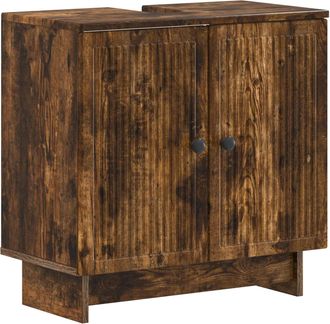 vidaXL Mueble De Lavabo Para Ba&ntilde;o Ede Roble Ahumado Vidaxl