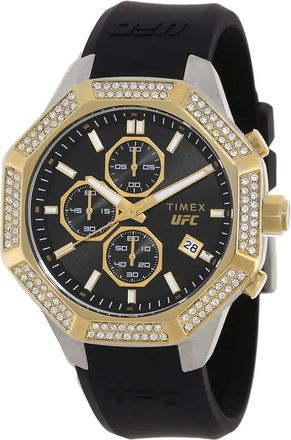 Timex UFC King Chronograph Quartz Crystal Black Dial Mens Watch TW2V99200JR