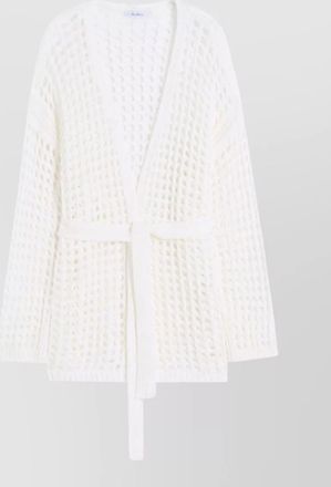 Max Mara knitwear belt waist long sleeves open front