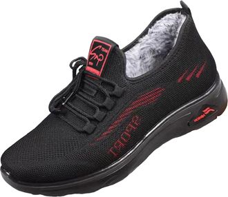 Generic Mens Sneaker Slip On, Snow Boots Men, Winter Shoes Thicken Warm Boot Lightweight Breathable Sports Shoe Mesh Running Shoes Arch Support Orthopedic Sho