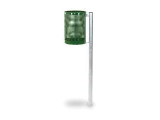 OEM Cestino Ecoluxe 607 Giochipark Acciaio Zincato Verniciato &oslash;28x40h Capacit&agrave; 28l - Filo Pavimento