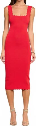 L'agence Womens The Romona Mini Knit Dress In Lipstick Red