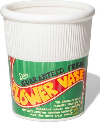 doiy Noodle Pot Ceramic Vase in Green at Nordstrom