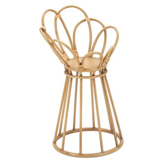 Dmora Vase Damesala, Porte-pot Finitions En Rotin, Marron Ch&ecirc;ne, Structure Plastique, D&eacute;grad&eacute; Couleur Ch&ecirc;ne