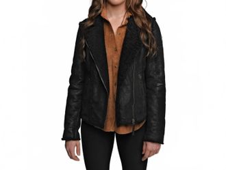 Mauritius Adina Rf Leather Jacket In Black