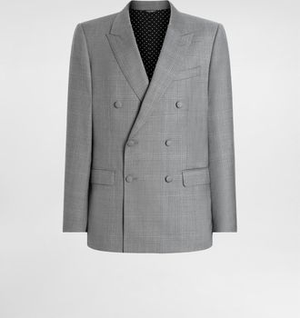 Dolce & Gabbana Double-breasted New Martini Glen Plaid Jacket - Man Suits And Blazers Multicolor 48