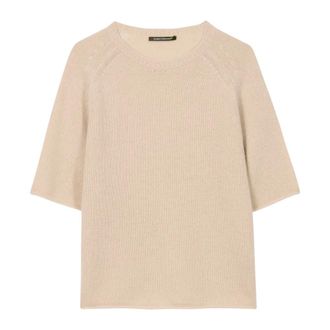 Luisa Cerano Cashmere-blend Trui - Dames - Ronde hals truien - Beige - L - Wol - Truien & Vesten