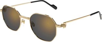 Cartier Sunglasses, unisex, Yellow, Size: 50 MM Ct0500S Sunglasses