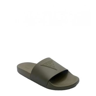 Guess Tokyot Heren Slippers Groene Militaire Stijl - Heren - Schoenen - Groen - Maat: 46 EU