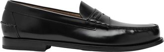 Prada Loafers, male, Black, Size: 8 1/2 US Triangular Plaque Loafer