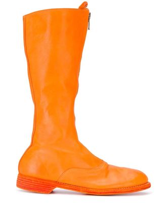 Guidi Leren laarzen - Oranje