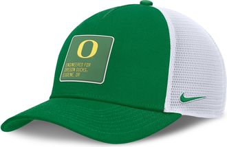 Nike Oregon Sideline Gameday Rope Nike Unisex College Trucker Adjustable Hat in Green | NC9708H7UON-Z6W