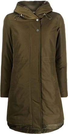Woolrich Weoka down-padded parka - women - Duck Feathers/Feather Down/Cotton/Polyamide/Polyamide/Polyester - S - Green