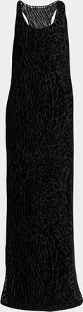 Tom Ford Abstract Leopard Devore Racerback Evening Dress