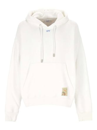 Off-white drawstring hoodie - Bianco