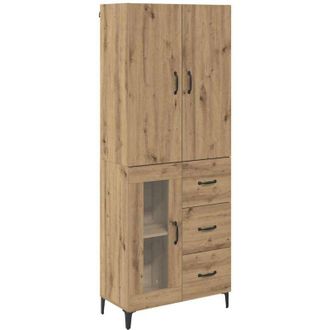 vidaXL Highboard Artisan Oak 69.5 x 34 x 180 cm Engineered Wood vidaXL