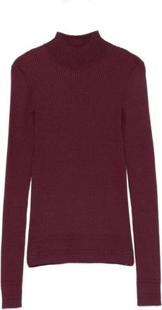 Twinset Bordeaux Sweater Aw 25 Stijlvol Comfortabel - Dames - Coltruien - Bruin - L - Truien & Vesten
