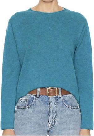 The Elder Statesman Tranquility Roll Crew Sweater In Santorini