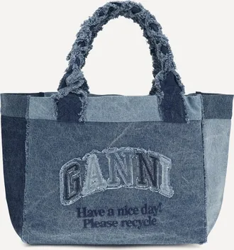Ganni Medium trapeze denim Shopper Female UNI