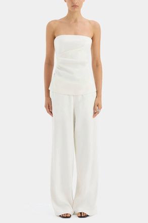 Sir. Dorian Pleated Bodice Blouse In Ivory