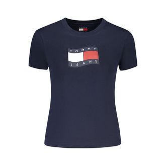 Tommy Hilfiger Blauwe Katoenen Dames T-shirt