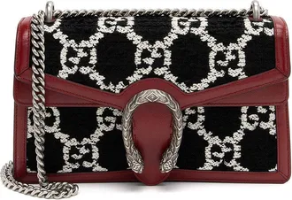 Gucci Black Gg Tweed Dionysus Small Shoulder Bag (Authentic Pre-Loved)