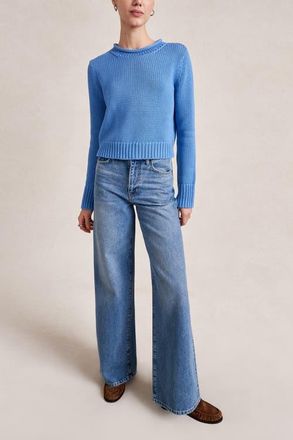 La Ligne Solid Mini Marina Sweater in Sky at Nordstrom, Size X-Large